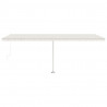 Toldo de pie retráctil manual crema 600x300 cm 4