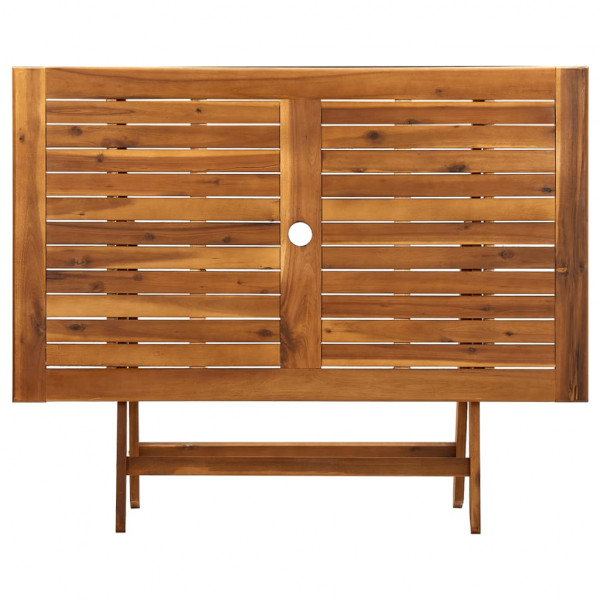 Mesa plegable de jardín madera maciza de acacia 120x70x75 cm M 4