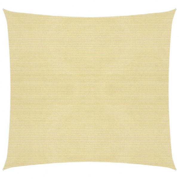 Guarda-sol HDPE quadrado 3.6x3.6 m beje M 5