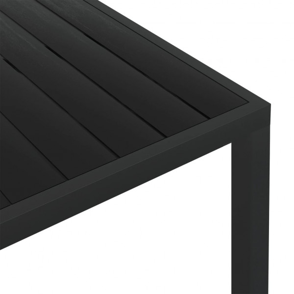 Mesa de jardim em alumínio e WPC 150x90x74 cm preto M 4