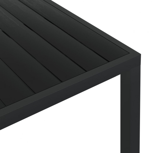 Mesa de jardim em alumínio e WPC 185x90x74 cm preto M 4