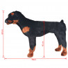 Perro rottweiler de peluche de pie negro y marrón XXL 5