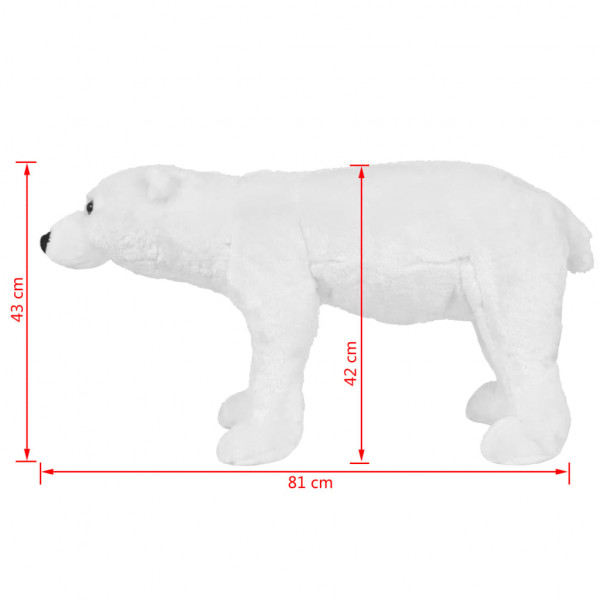 Brinquedo de montar urso polar peluche branco XXL M 5