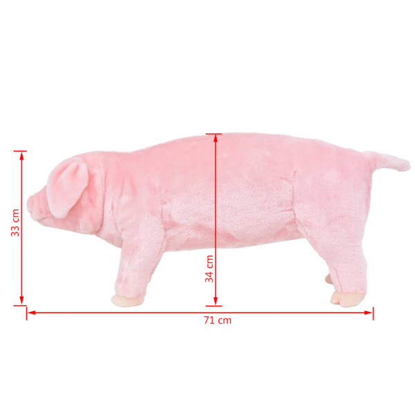 Cerdito de peluche de pie rosa XXL M 5