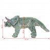 Dinosaurio triceratops de peluche de pie verde XXL 5