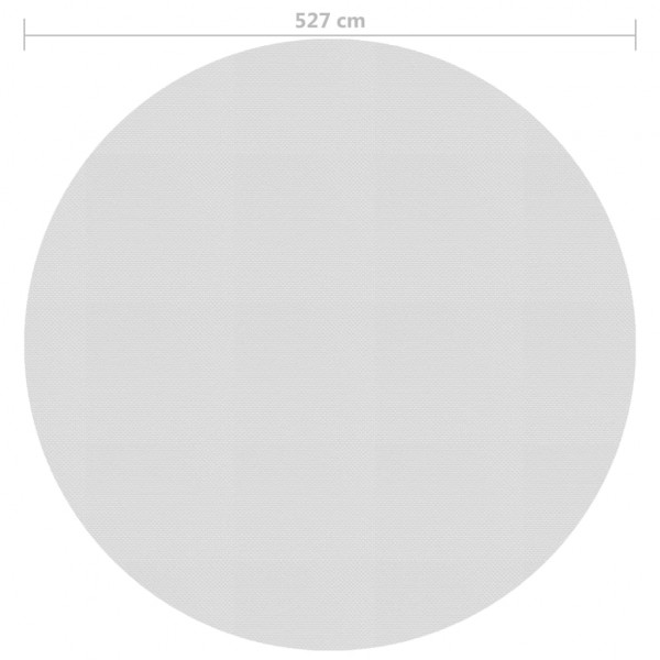Película p/ piscina PE solar flutuante 527 cm cinzento M 3