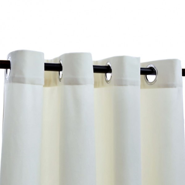 Cortinas blackout com argolas 2 pcs 140x245 cm veludo creme M 4