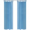 2 Cortinas transparentes turquesa 140 x 175 cm 1