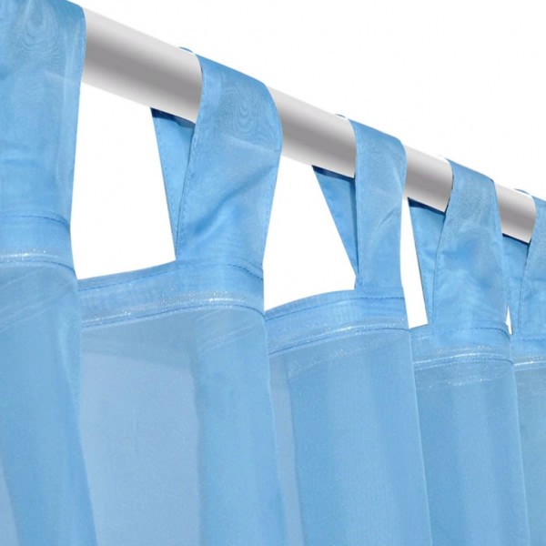 2 Cortinas turquesas transparentes 140 x 175 cm M 5