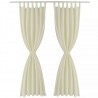 Cortinas de cetim com presilhas. 2 pcs. 140 x 175 cm. creme 2