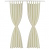 Cortinas de cetim com presilhas. 2 pcs. 140 x 245 cm. creme 2