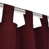 2 cortinas micro-satinadas con trabillas color burdeos. 140 x 175 cm 4