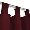 Cortinas de cetim com laços 2 pcs 140 x 245 cm bordô 4
