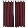 2 cortinas micro-satinadas com traves de cor bordeaux. 140 x 245 cm 1