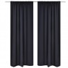 Cortinas pretas blackout 2 peças 135 x 245 cm 1