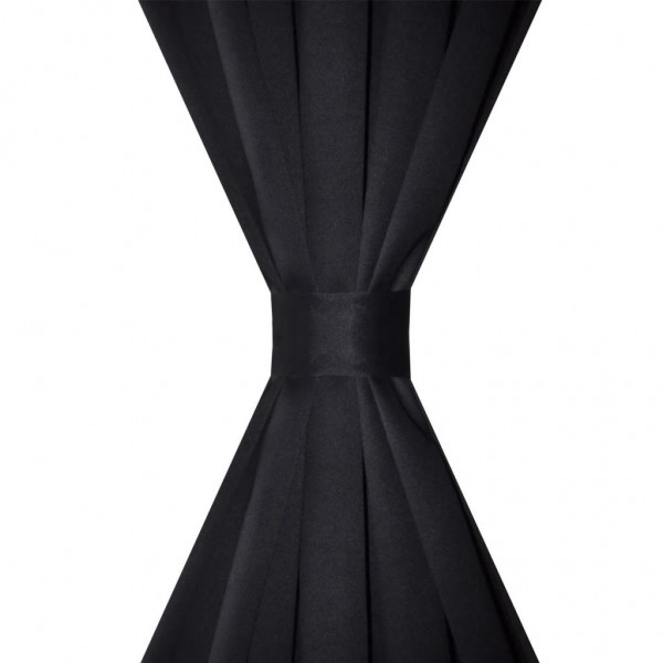 Cortinas pretas blackout 2 peças 135 x 245 cm M 3