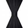 2 cortinas negras oscuras con jaretas. blackout 135 x 245 cm 3