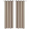 2 cortinas oscurecedoras con anillas blanco crema blackout 135x245cm 1