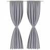 2 cortinas grises oscuras con jaretas. blackout 135 x 245 cm 2