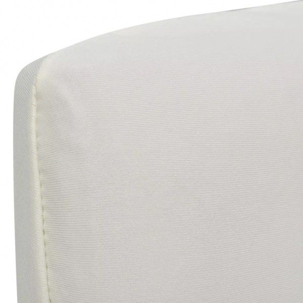 Funda para silla elástica recta 6 unidades crema M 2
