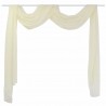Cortina comprida em voile transparente 140 x 600 cm creme 1