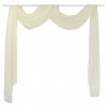 Cortina comprida em voile transparente 140 x 600 cm creme 2
