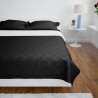 130886 Double-sided Quilted Bedspread Black/White 170 x 210 cm 2