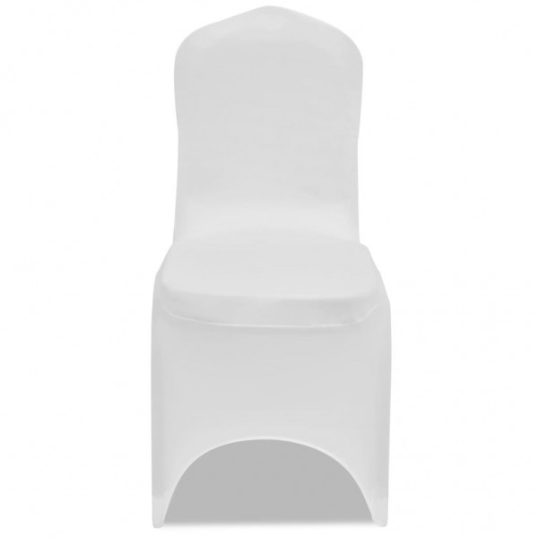 Funda de silla elástica 4 unidades blanca M 3