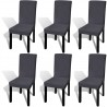 Capa extensível para cadeira 6 pcs antracite 1