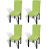 Funda para silla elástica recta 4 unidades verde 1