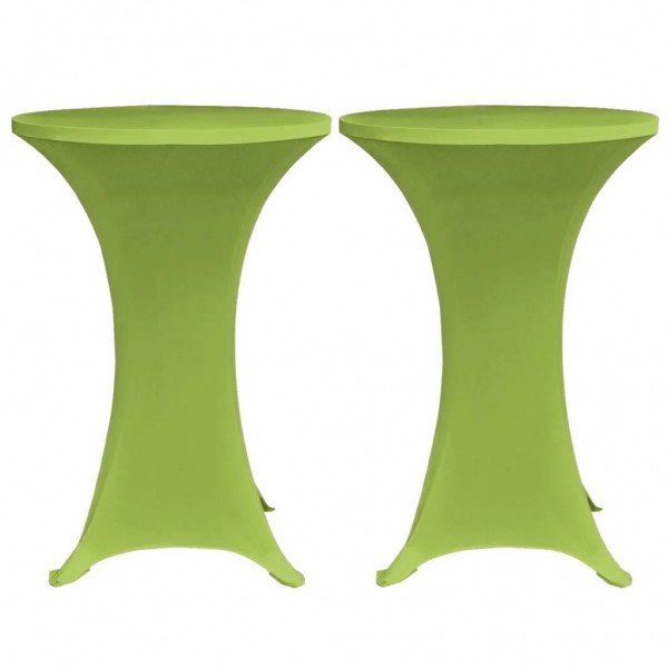 Funda elástica para mesa 2 unidades 60 cm verde M 2