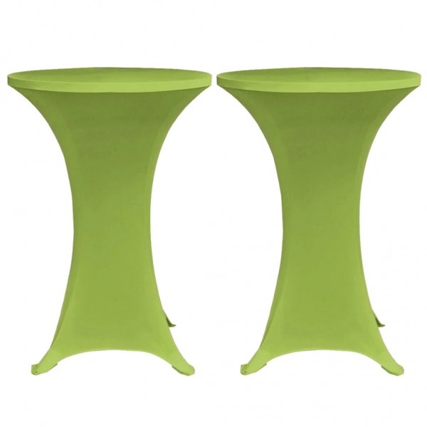 Funda elástica para mesa 2 unidades 80 cm verde M 2