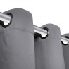 Cortinas blackout 2 pcs com ilhós de metal 135x175 cm cinzento 4