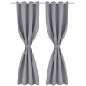 Cortina opaca con ojales de metal 270x245 cm gris 3