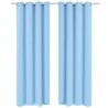 Cortinas blackout 2 pcs com ilhós de metal 135x175 cm turquesa 1