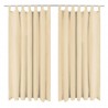 Cortinas de micro-raso con bucles 2 unidades 140x175cm beis 1