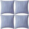 Almofadas para exterior 4 pcs 45x45 cm riscas azul-marinho 1