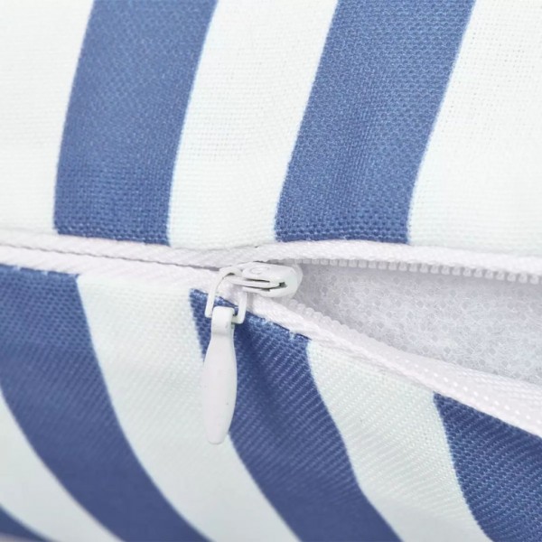 Cojines para exterior a rayas 45x45 cm azul marino 4 unidades M 2