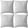 Cojines para exterior a rayas 45x45 cm gris 4 unidades 1