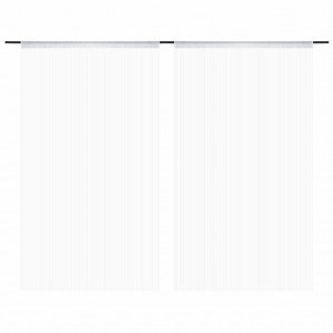 Cortinas de flecos 2 piezas 100x250 cm blancas H