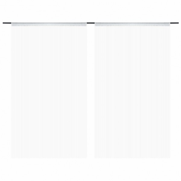 Cortinas de flecos 2 piezas 100x250 cm blancas M 2