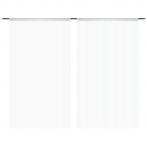 Cortinas de fios 2 pcs 140x250 cm branco H