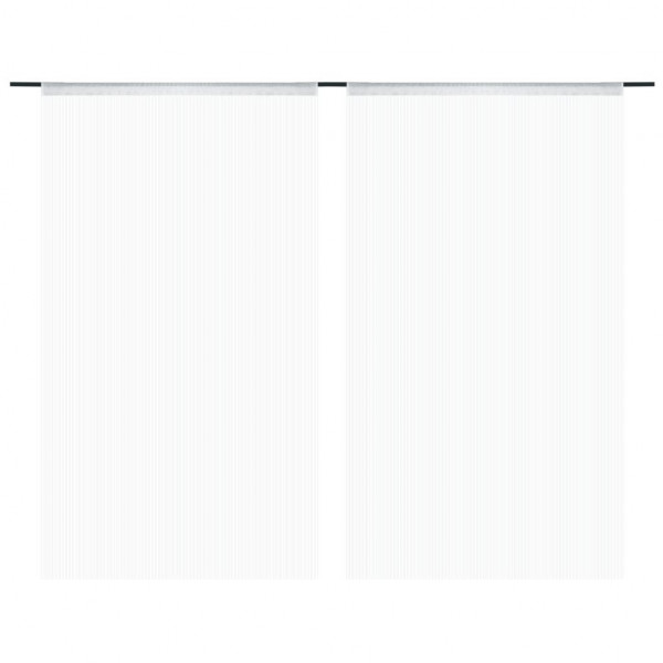 Cortinas de flecos 2 piezas 140x250 cm blancas M 2