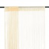 Cortinas de fios 2 pcs 100x250 cm creme 1