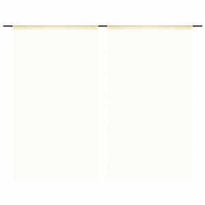 Cortinas de frango 2 peças 140x250 cm creme H