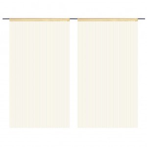 Cortinas de flecos 2 piezas 140x250 cm beige H