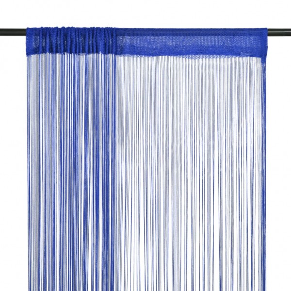Cortinas de flecos 2 piezas 140x250 cm azul D
