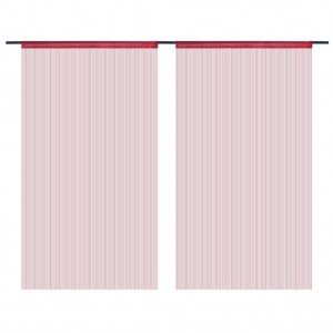 Cortinas de flecos 2 piezas 100x250 cm burdeos H