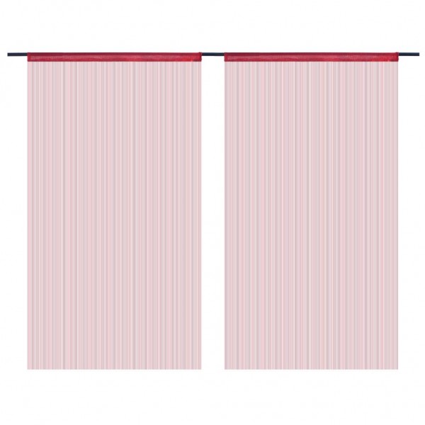 Cortinas de flecos 2 piezas 100x250 cm burdeos M 2