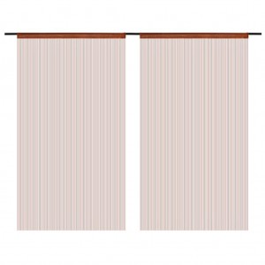 Cortinas de flanges 2 peças 100x250 cm marrom H